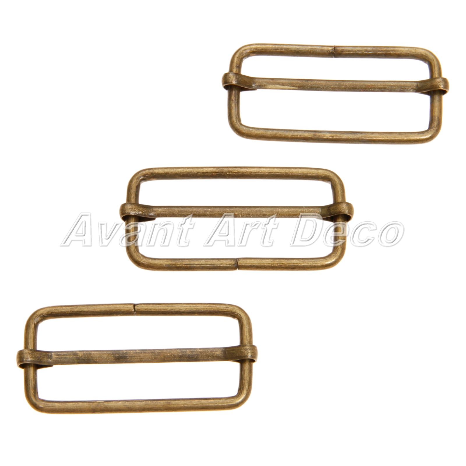 20Pcs Metal Webbing Bag Buckle Slide Adjustor Adjustable Square Ring Buckles