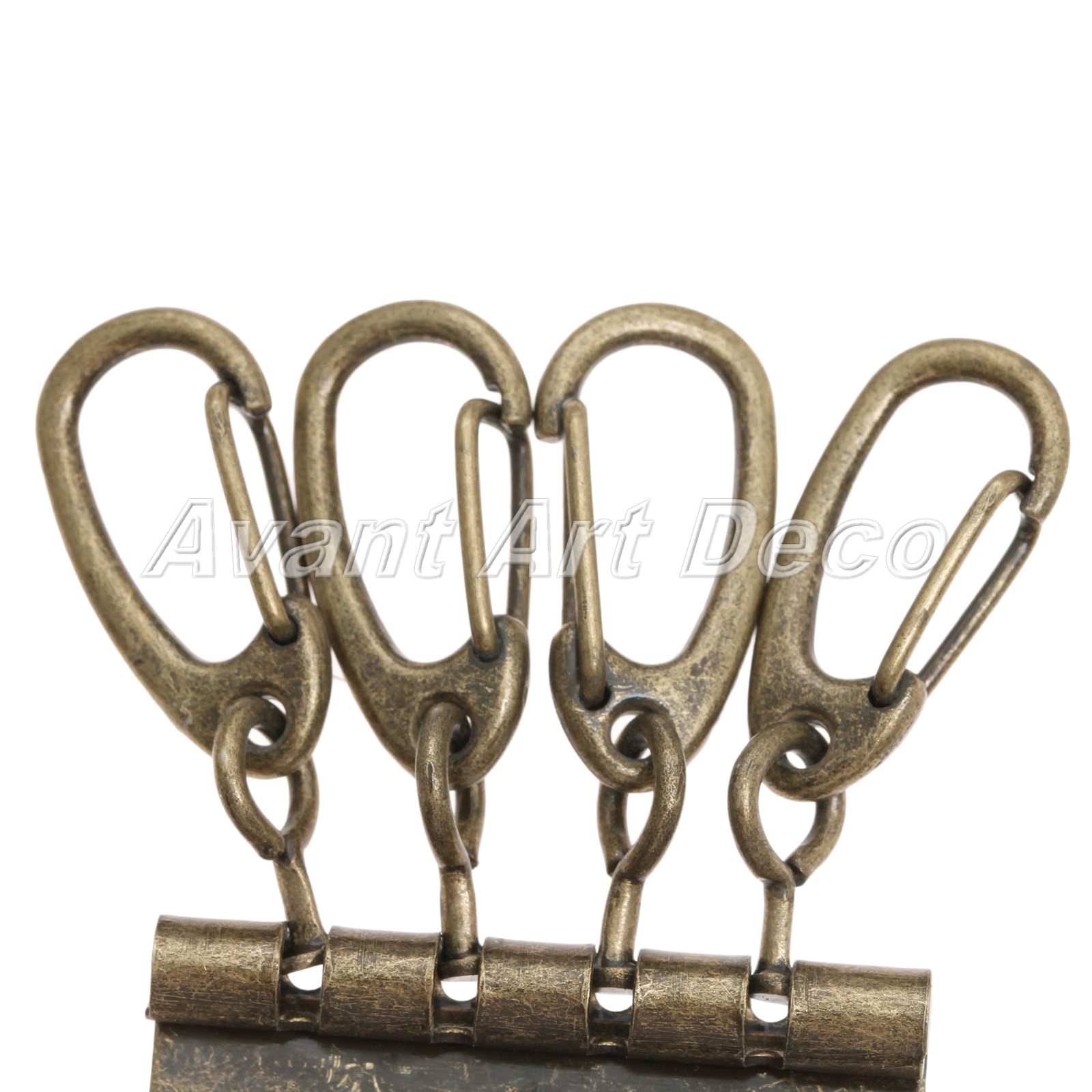 Key Chain Keyfob Ring Key Row Rivet Hooks Patchwork Hooks Leather Craft 4/6Teeth 