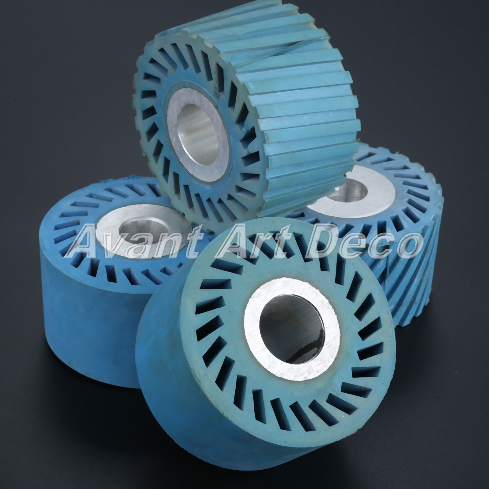 Abrasive Belt Rubber Wheel With Aluminium Core 86 x 50mm For Sander