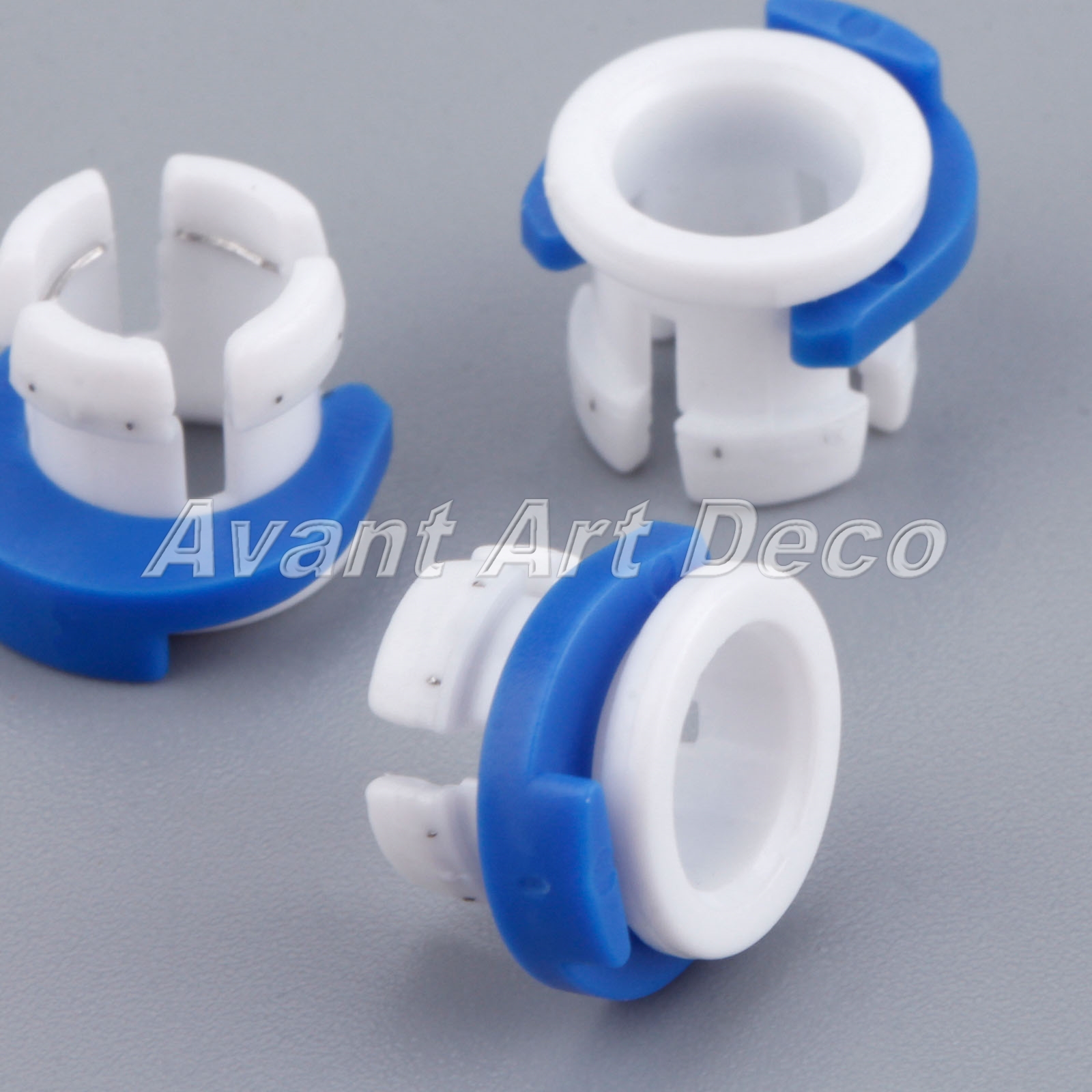 10 set Plastic Bowden Tube Clamp Clip 10pcs white clamps + 10pcs blue