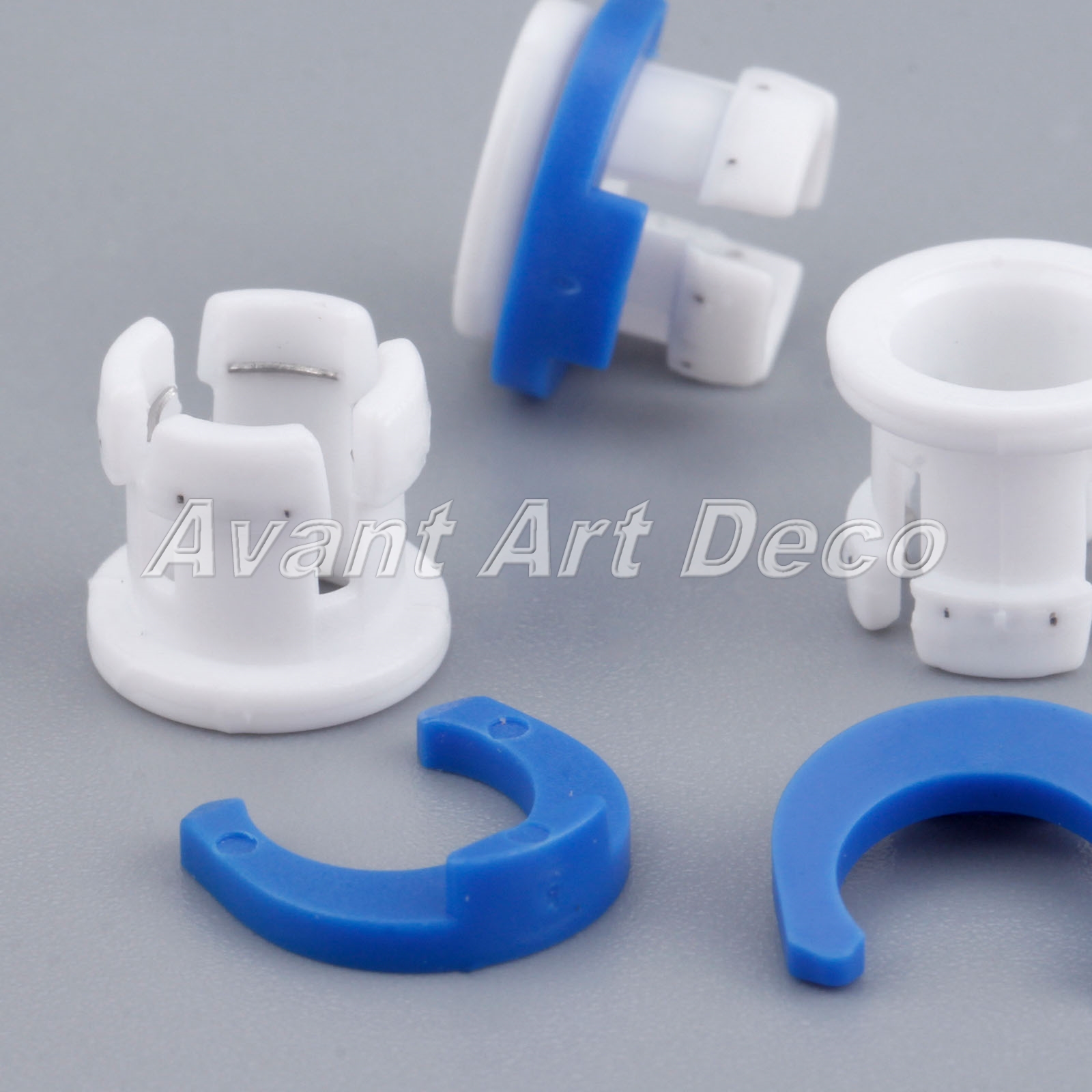 10 set Plastic Bowden Tube Clamp Clip 10pcs white clamps + 10pcs blue