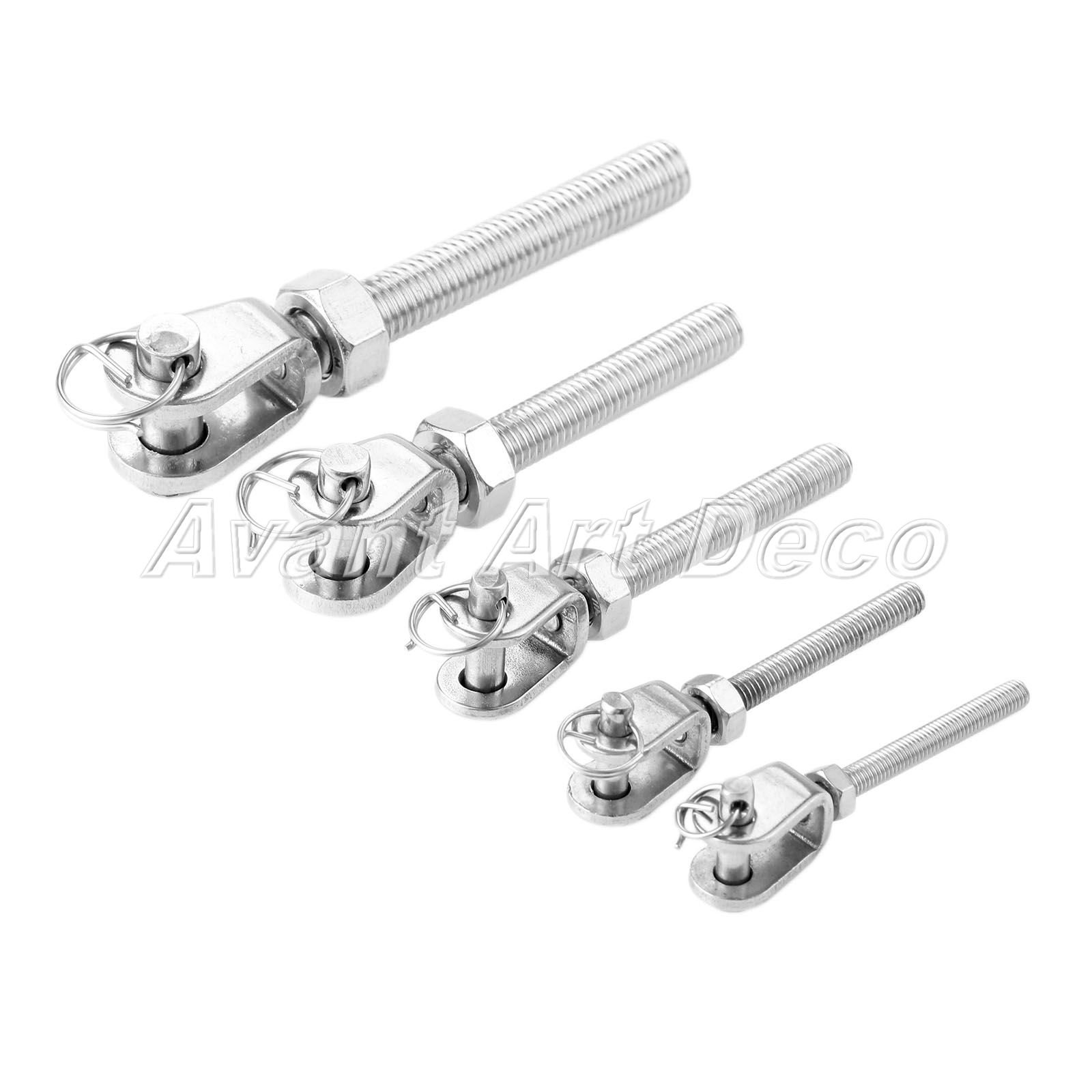 1x Replacement Stainless Steel Jaw Open Bolt Nut Turnbuckle Rigging Screw Bolt 