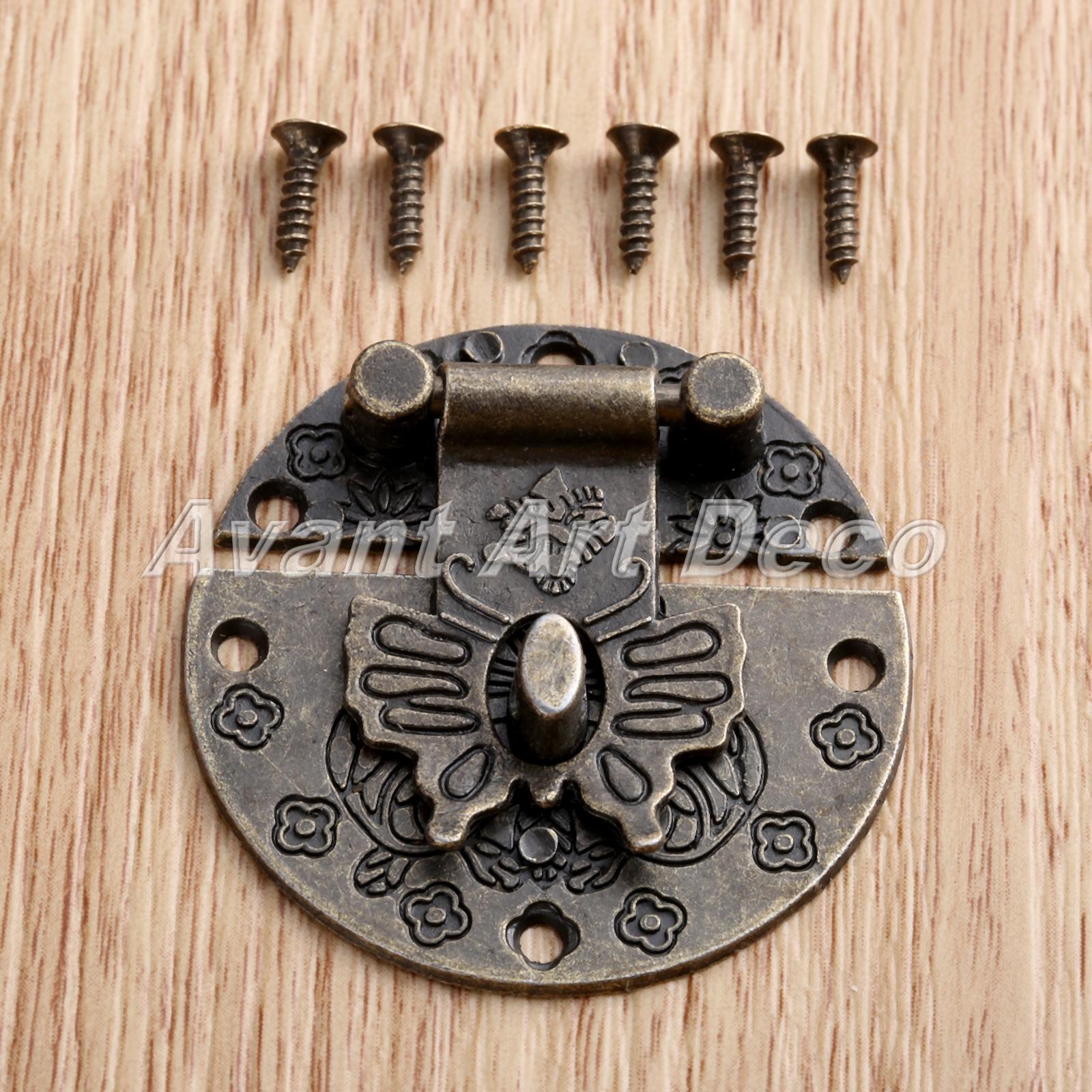 Gabinete 1x Bloqueo de Pestillo Cerrojo Retro Caja De Joyería Broche