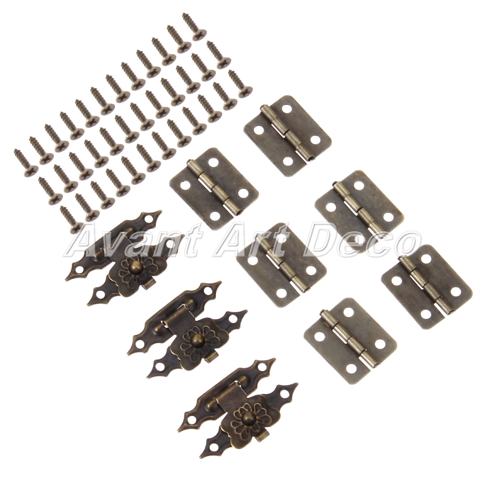 Set Serrature Vintage 90 Pezzi LONGHAO - Ganci E Cerniere In Ferro Per Scatole Di Legno - Foto 9